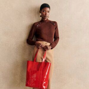 Sezane Gerry Jumper in Mocha size 6 WOOL 100%